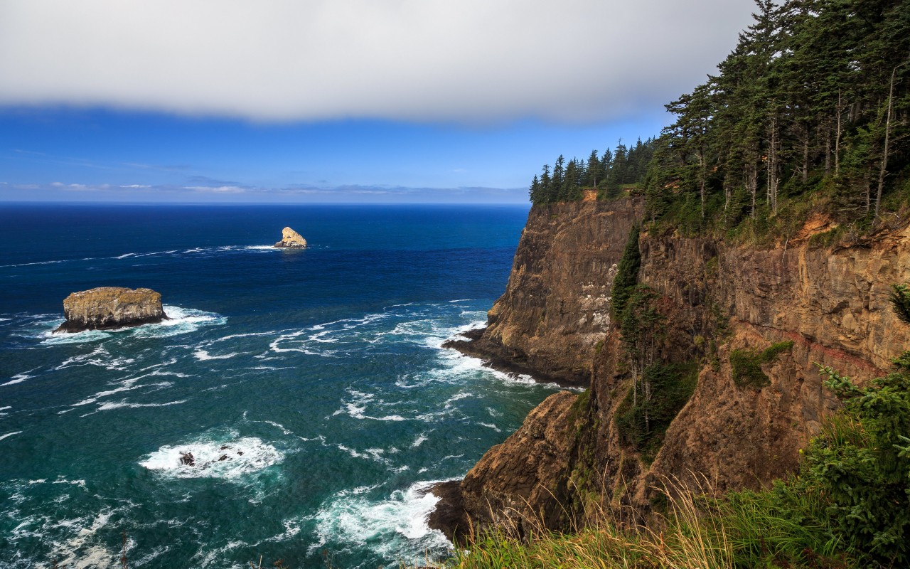 The Left Edge, Cape Lookout, Oregon Wallpaper for Desktop 1280x800