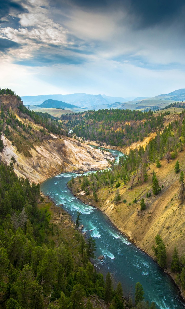 The River, Grand Canyon of Yellowstone National Park, USA Wallpaper for Google Nexus 4