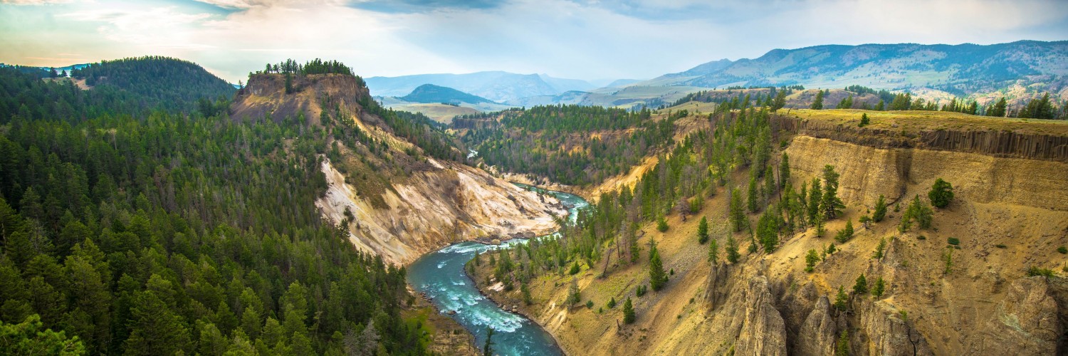 The River, Grand Canyon of Yellowstone National Park, USA Wallpaper for Social Media Twitter Header