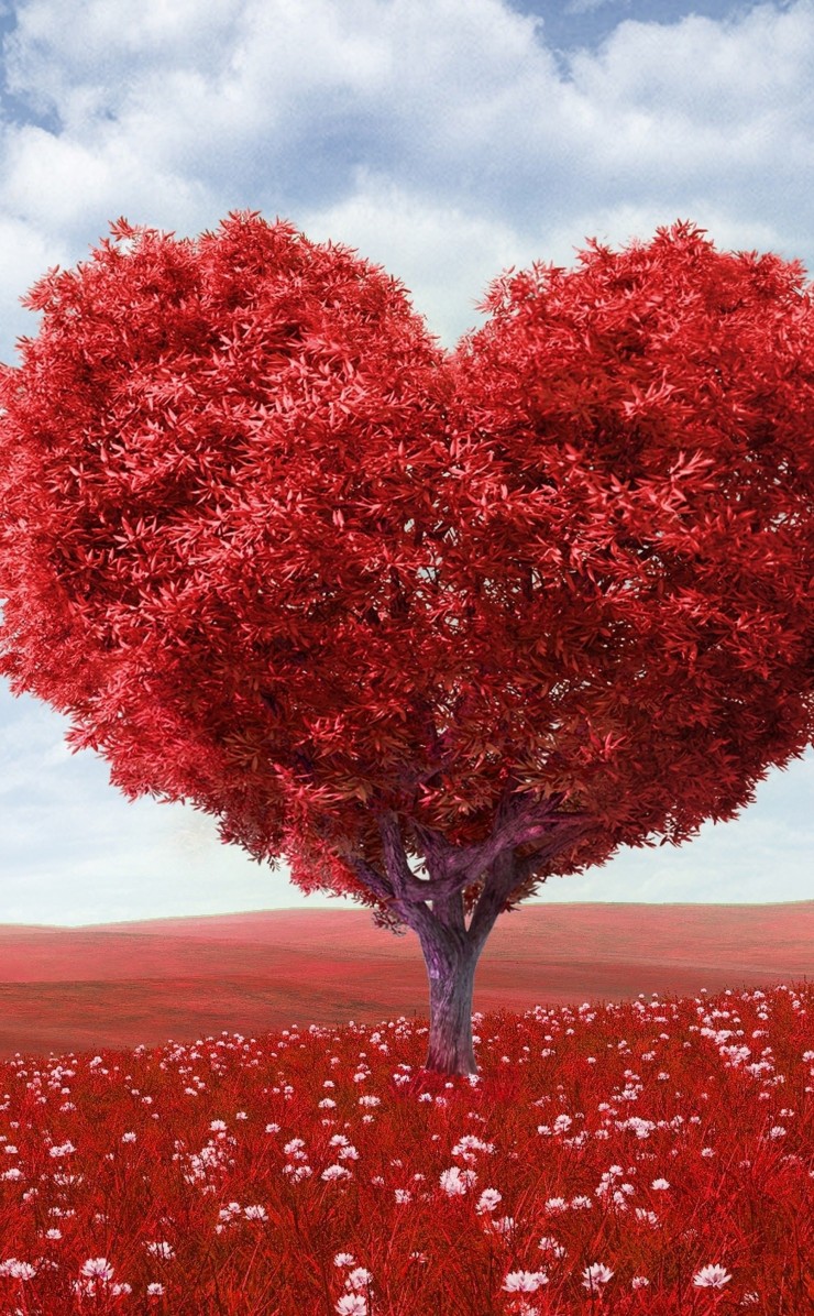 The Tree Of Love Wallpaper for Apple iPhone 4 / 4s