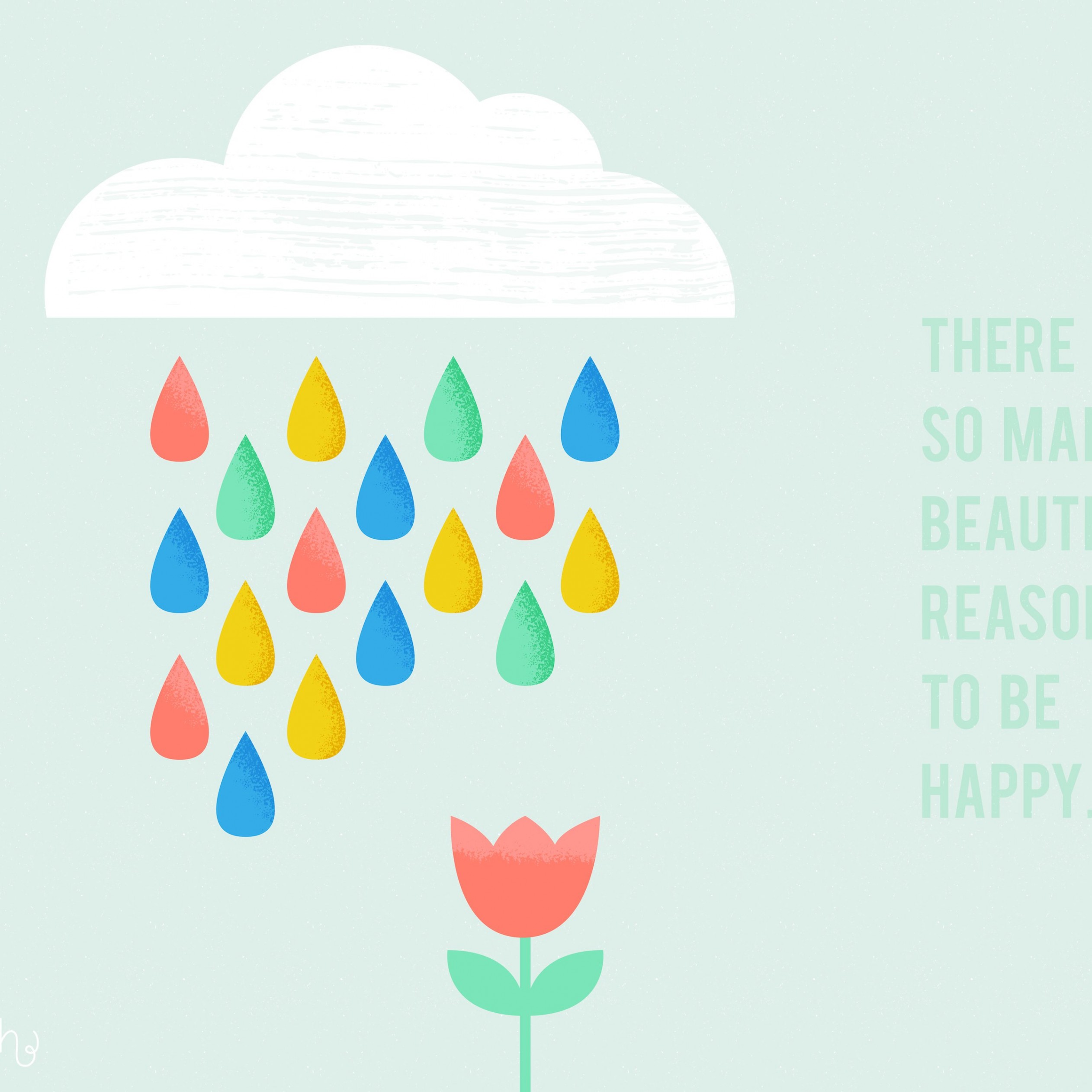There are so many reasons to be happy Wallpaper for Apple iPad Air