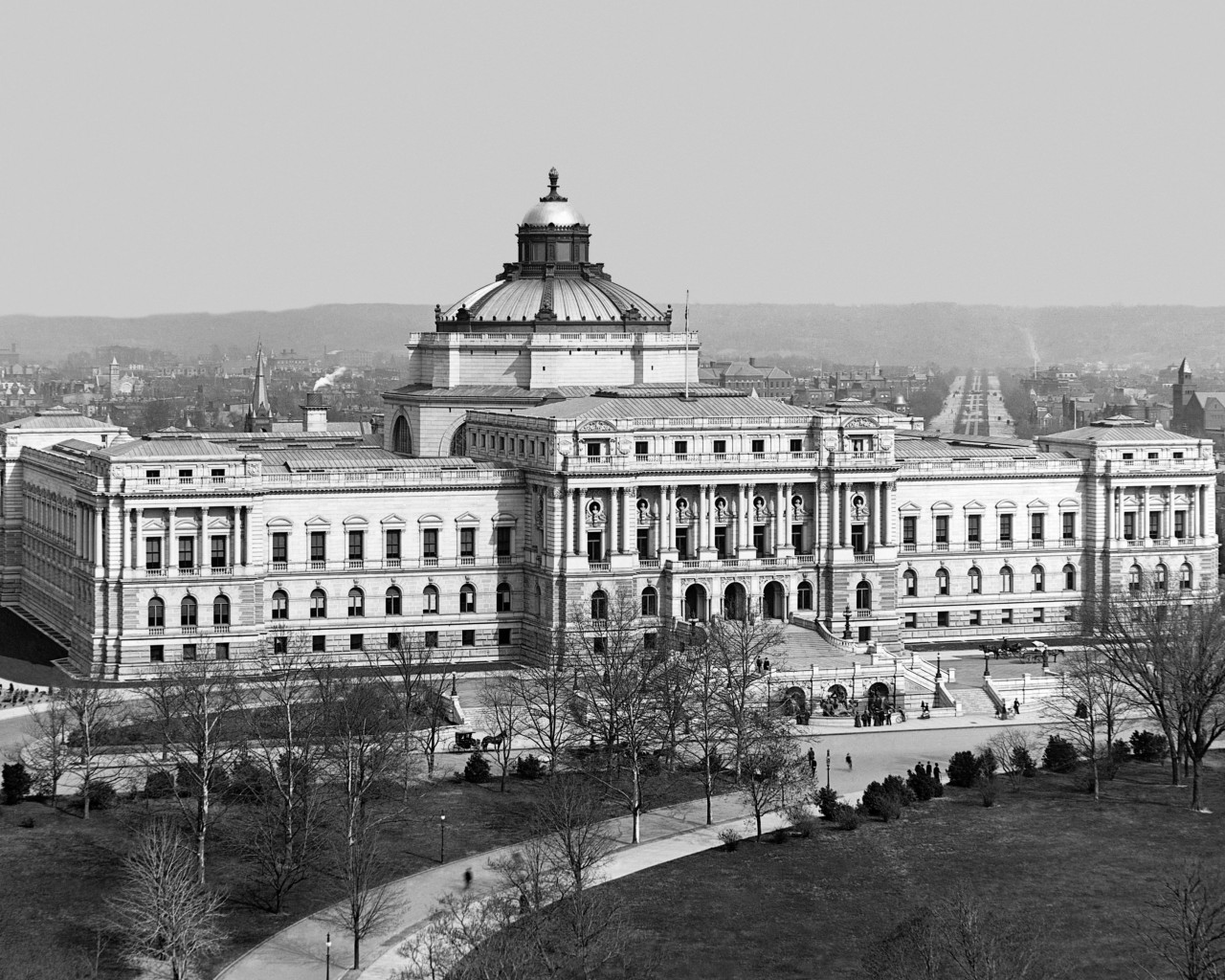 Thomas Jefferson Building, year 1902, Washington, D.C. Wallpaper for Desktop 1280x1024