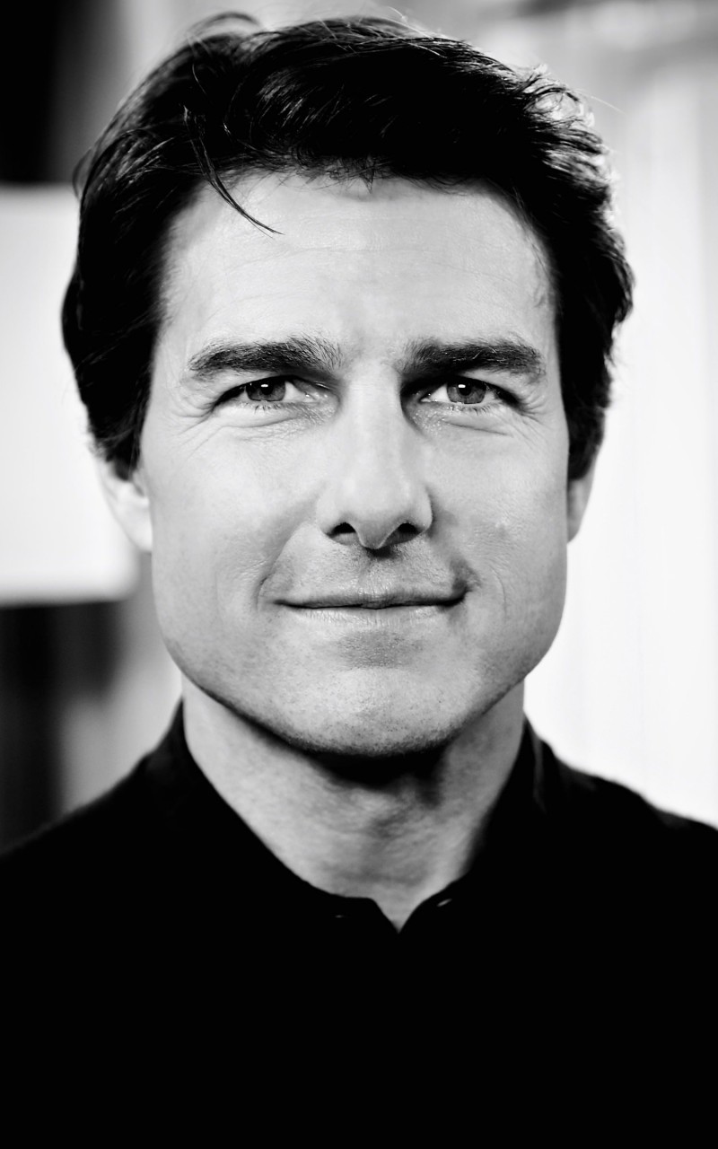 Tom Cruise Black & White Portrait Wallpaper for Amazon Kindle Fire HD