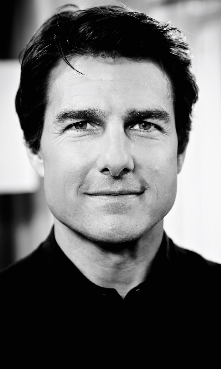 Tom Cruise Black & White Portrait Wallpaper for Google Nexus 4