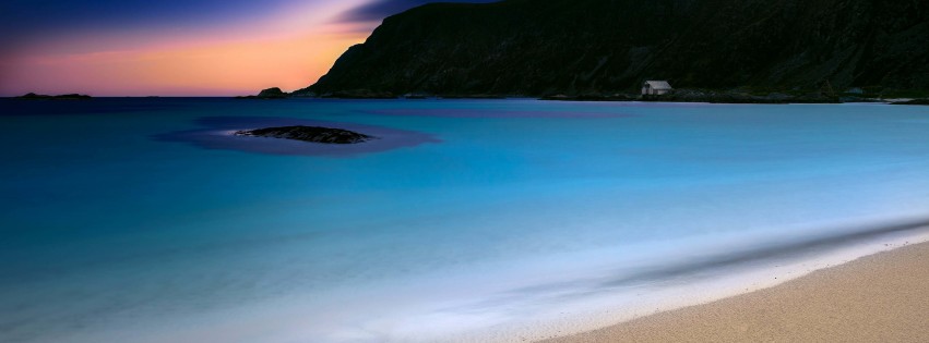 Turquoise Night Wallpaper for Social Media Facebook Cover