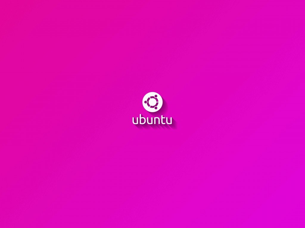 Ubuntu Flat Shadow Pink Wallpaper for Desktop 1024x768