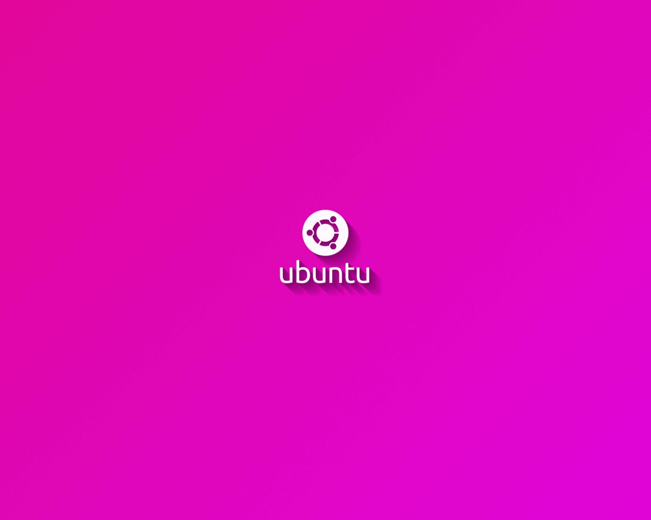 Ubuntu Flat Shadow Pink Wallpaper for Desktop 1280x1024