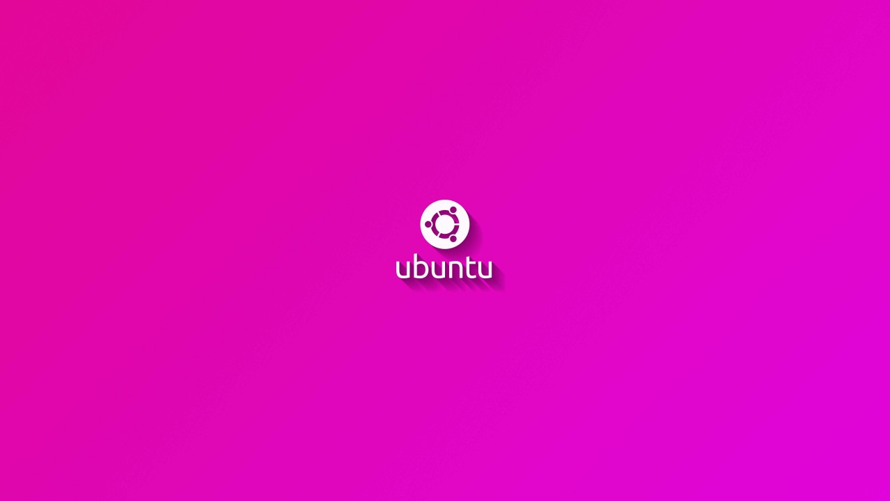 Ubuntu Flat Shadow Pink Wallpaper for Desktop 1280x720