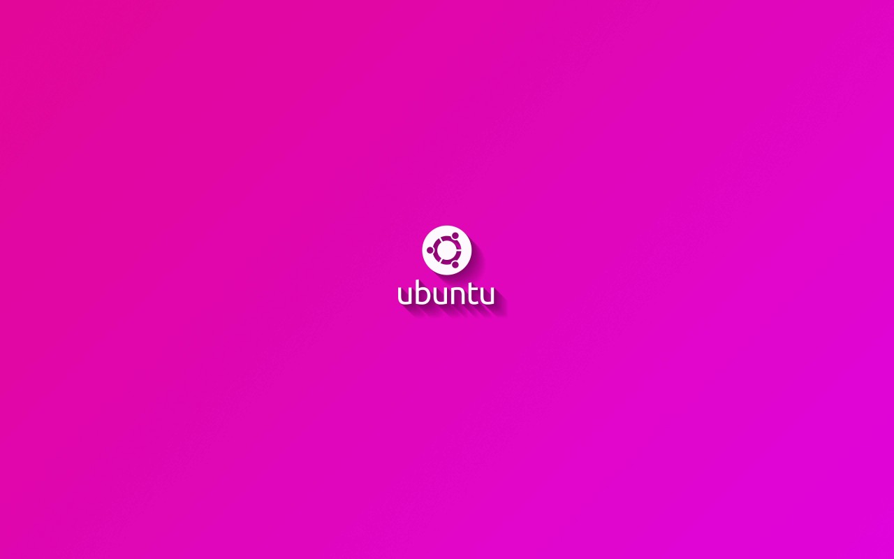 Ubuntu Flat Shadow Pink Wallpaper for Desktop 1280x800
