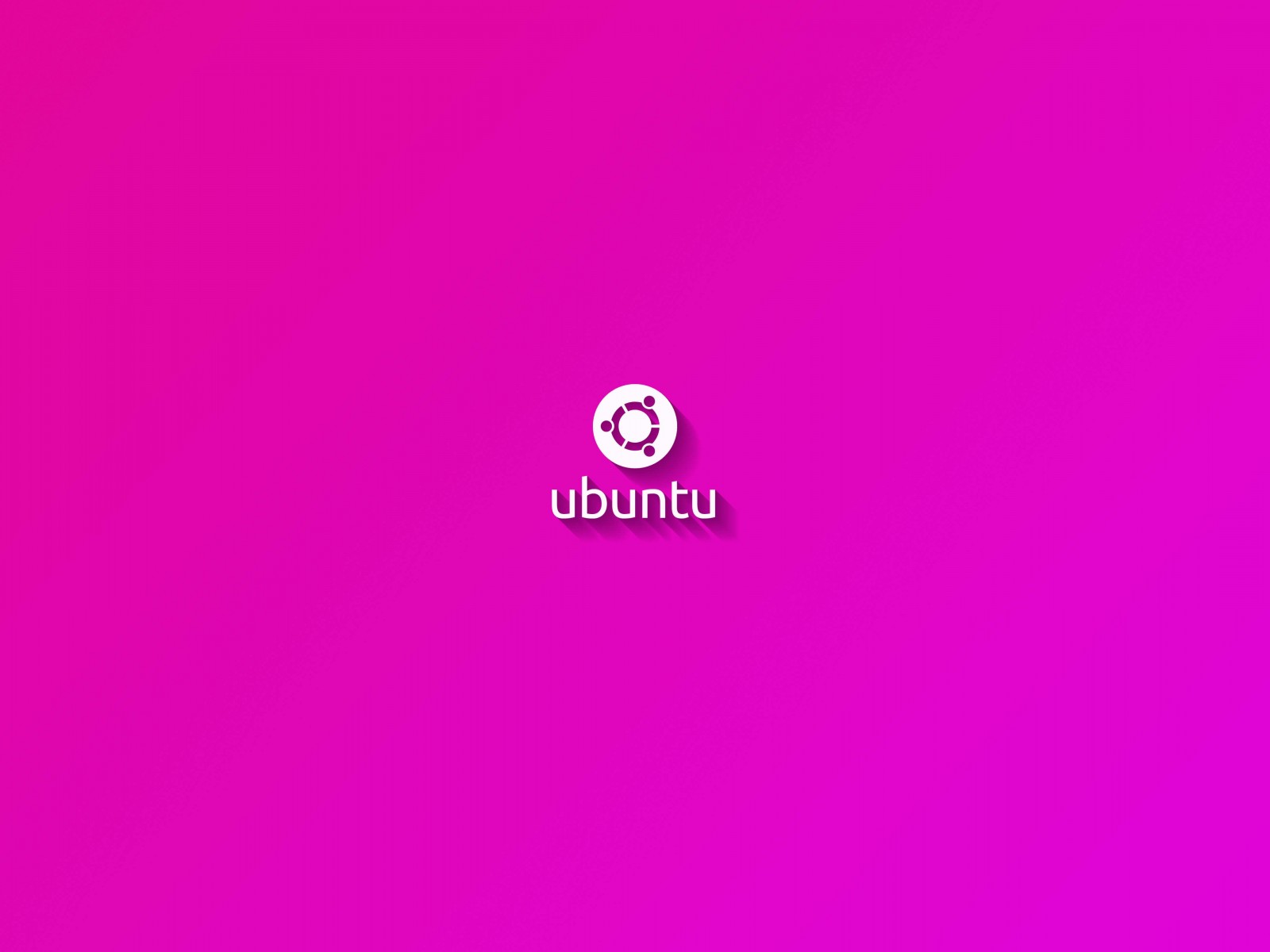 Ubuntu Flat Shadow Pink Wallpaper for Desktop 1600x1200