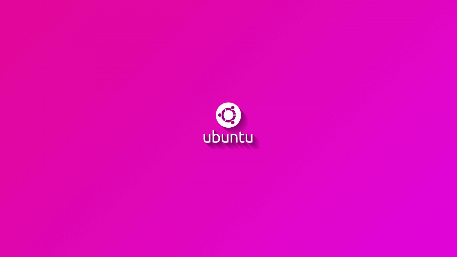 Ubuntu Flat Shadow Pink Wallpaper for Desktop 1600x900