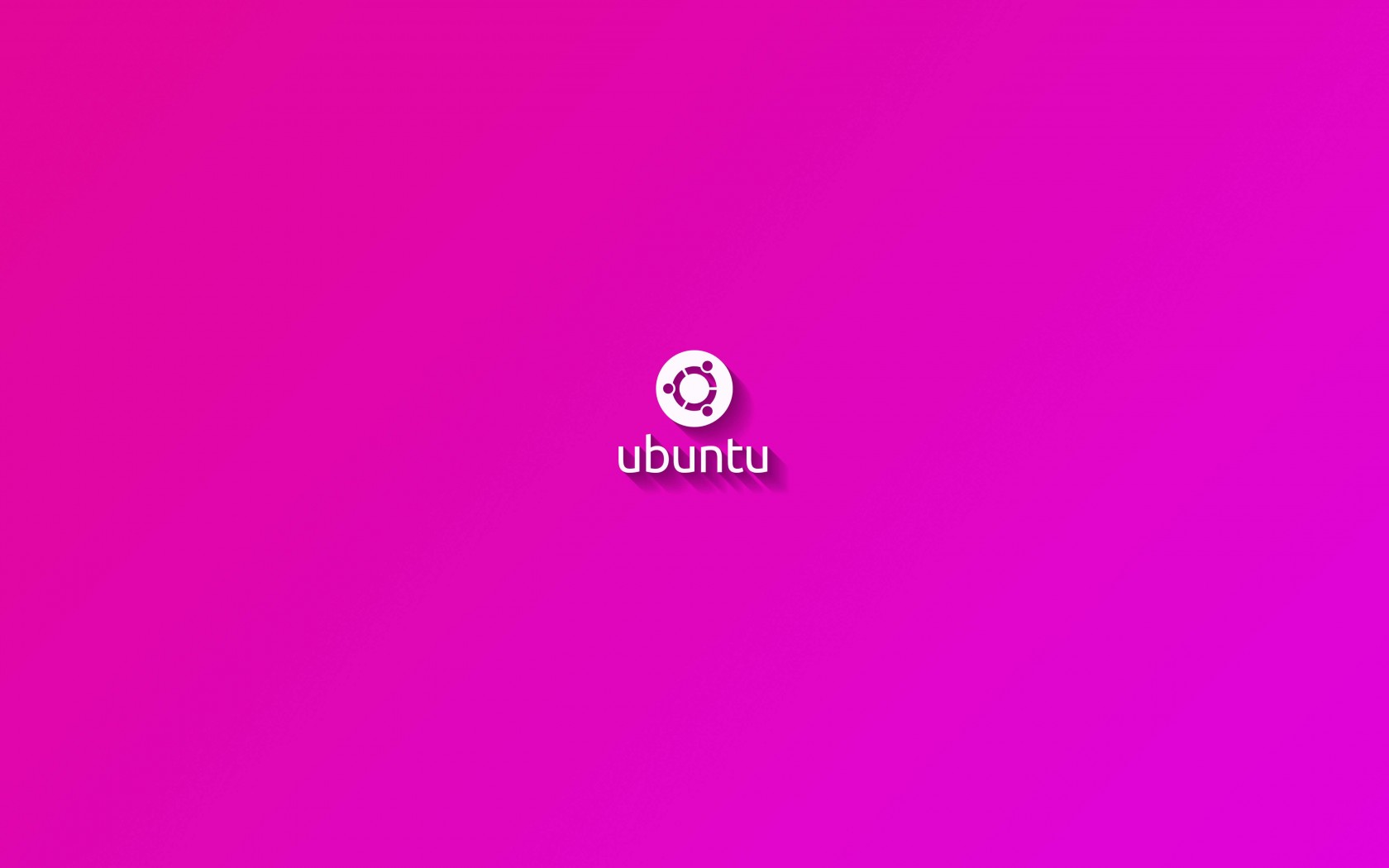 Ubuntu Flat Shadow Pink Wallpaper for Desktop 1680x1050