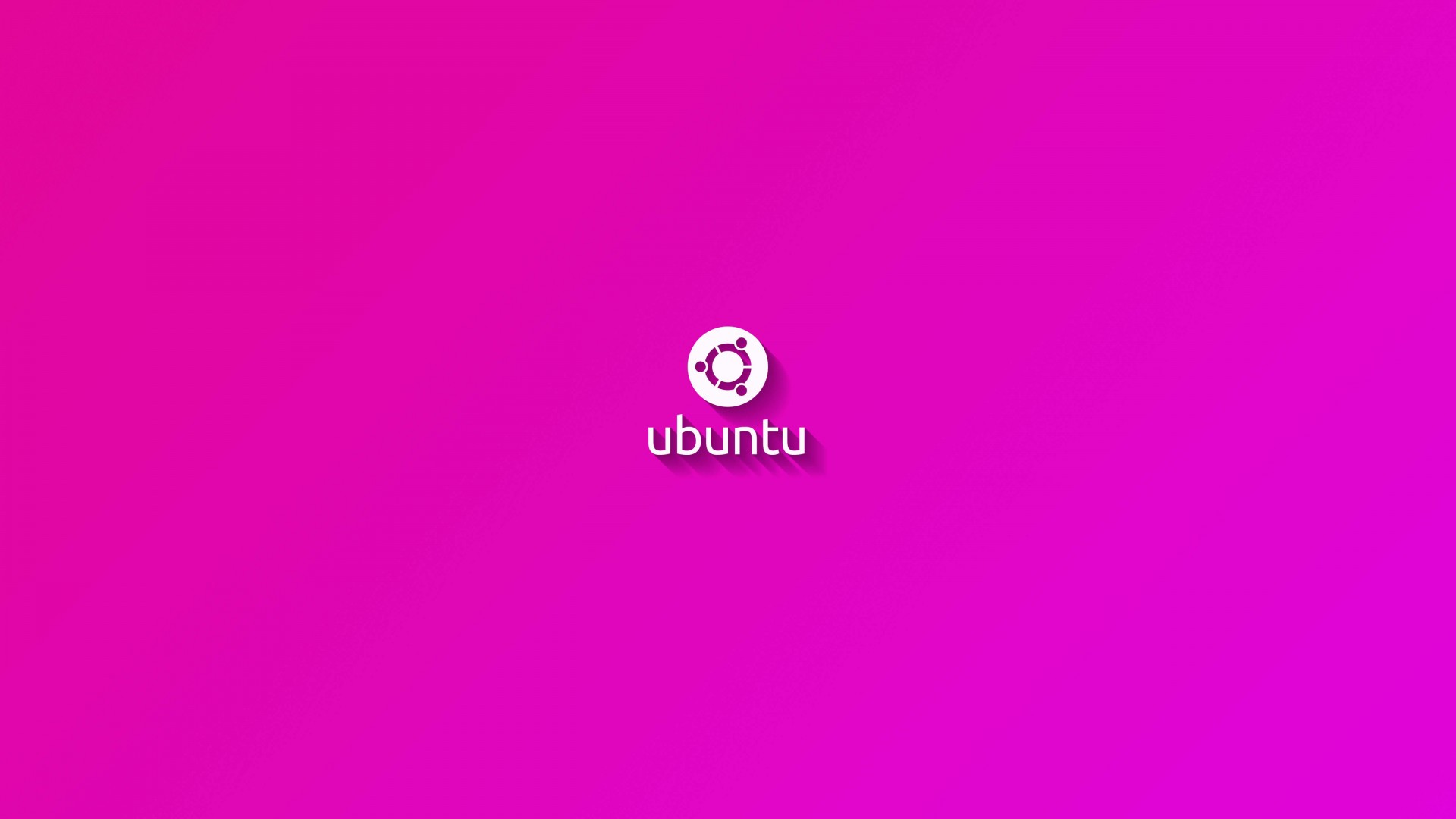 Ubuntu Flat Shadow Pink Wallpaper for Desktop 1920x1080