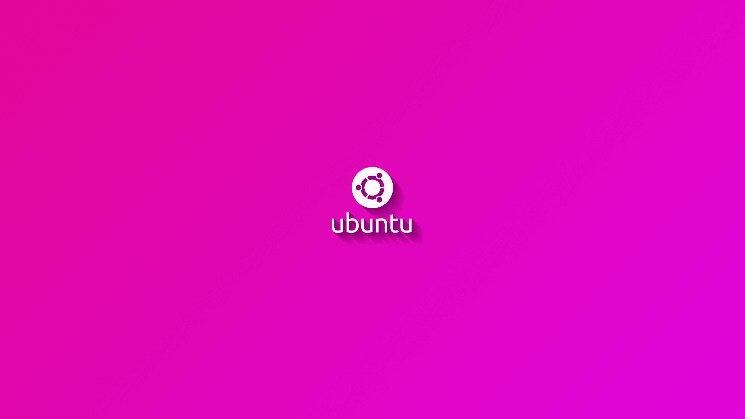 Ubuntu Flat Shadow Pink Wallpaper for Desktop 2560x1440