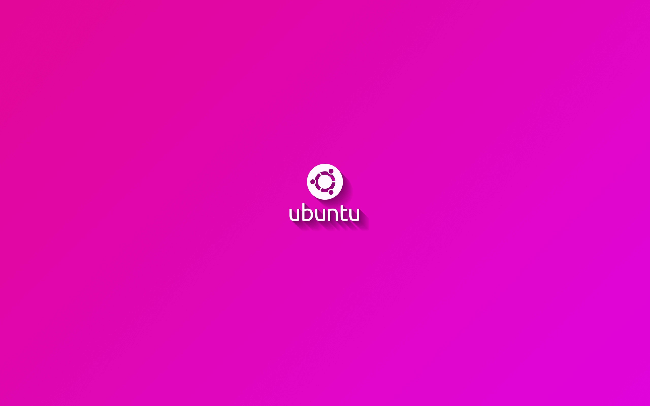Ubuntu Flat Shadow Pink Wallpaper for Desktop 2560x1600