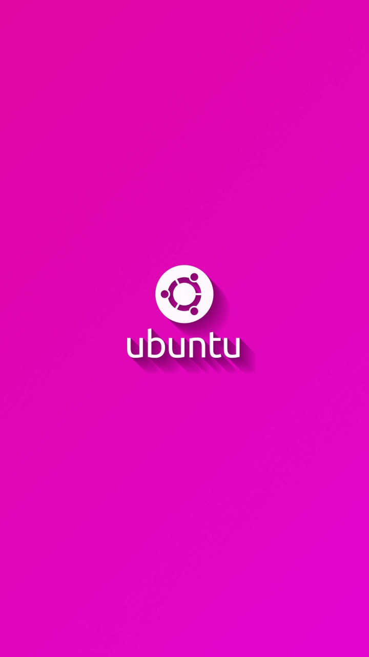 Ubuntu Flat Shadow Pink Wallpaper for Motorola Droid Razr HD
