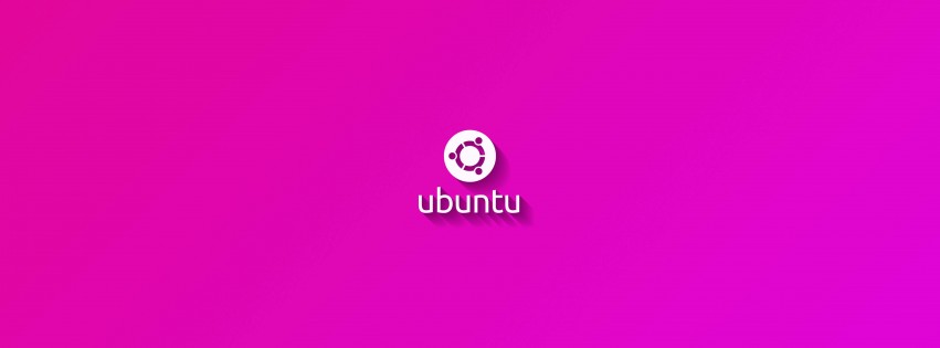 Ubuntu Flat Shadow Pink Wallpaper for Social Media Facebook Cover