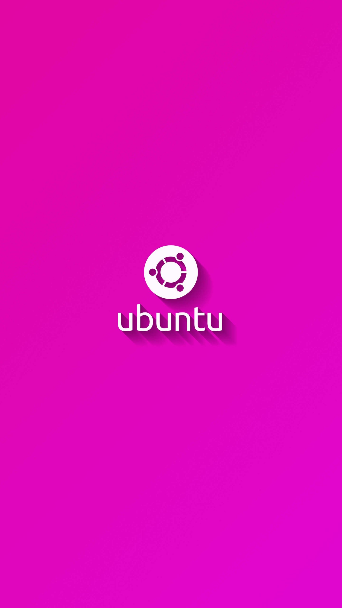 Ubuntu Flat Shadow Pink Wallpaper for SAMSUNG Galaxy Note 4