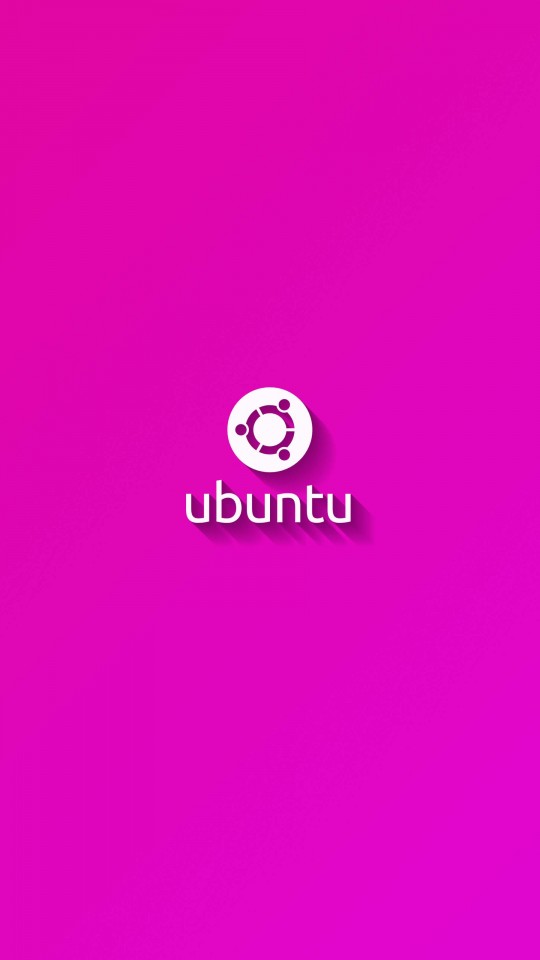 Ubuntu Flat Shadow Pink Wallpaper for SAMSUNG Galaxy S4 Mini