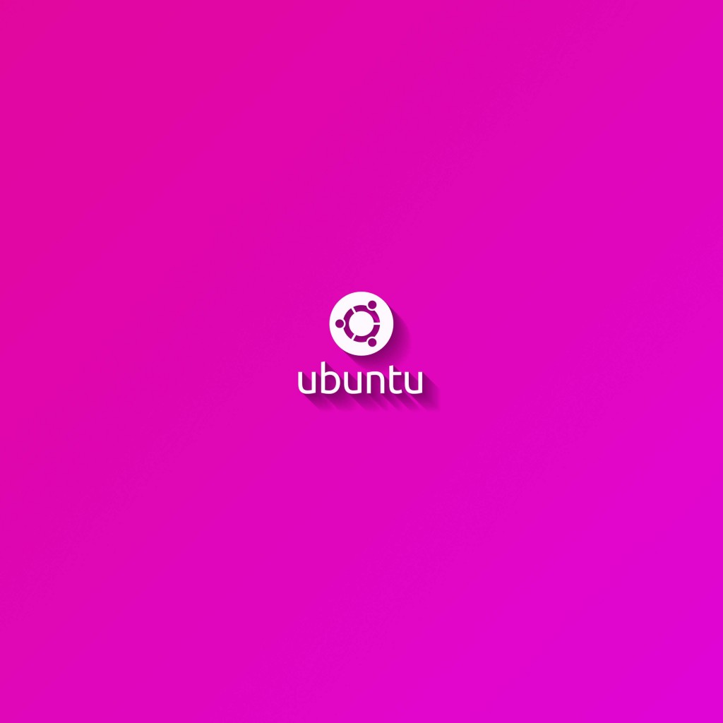 Ubuntu Flat Shadow Pink Wallpaper for Apple iPad 2