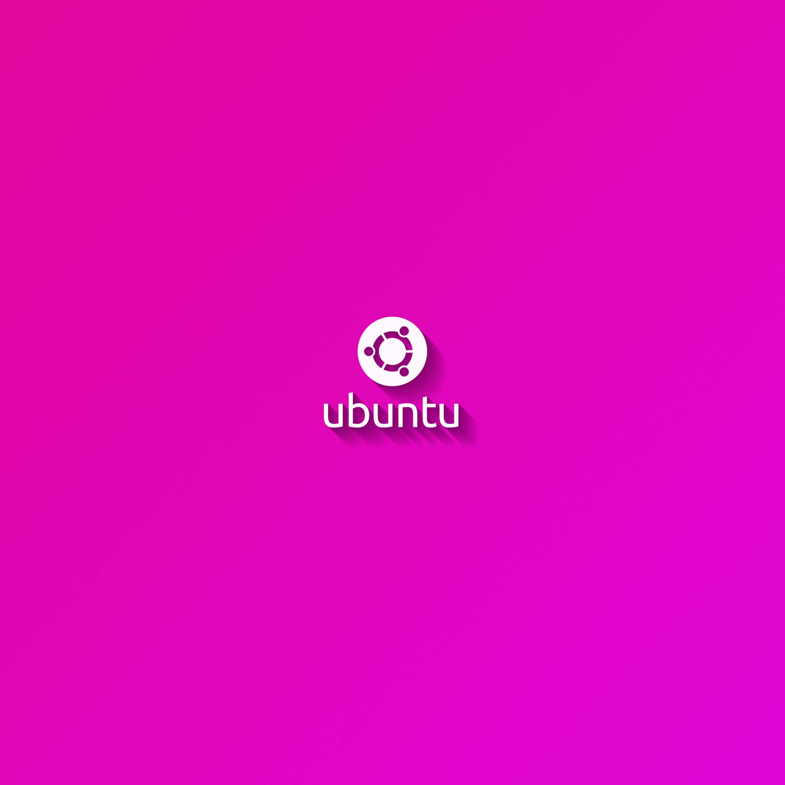 Ubuntu Flat Shadow Pink Wallpaper for Apple iPad 3