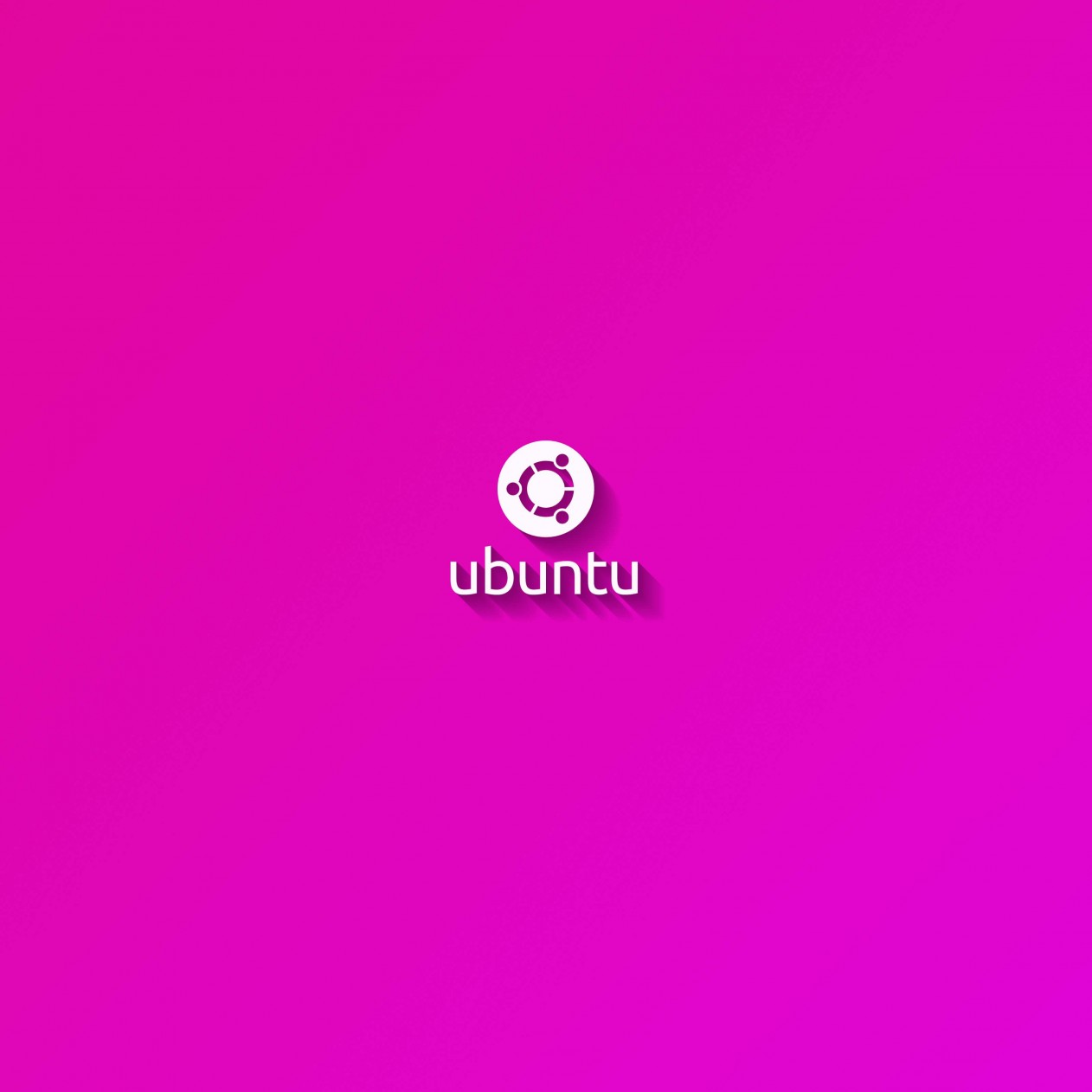 Ubuntu Flat Shadow Pink Wallpaper for Apple iPad mini