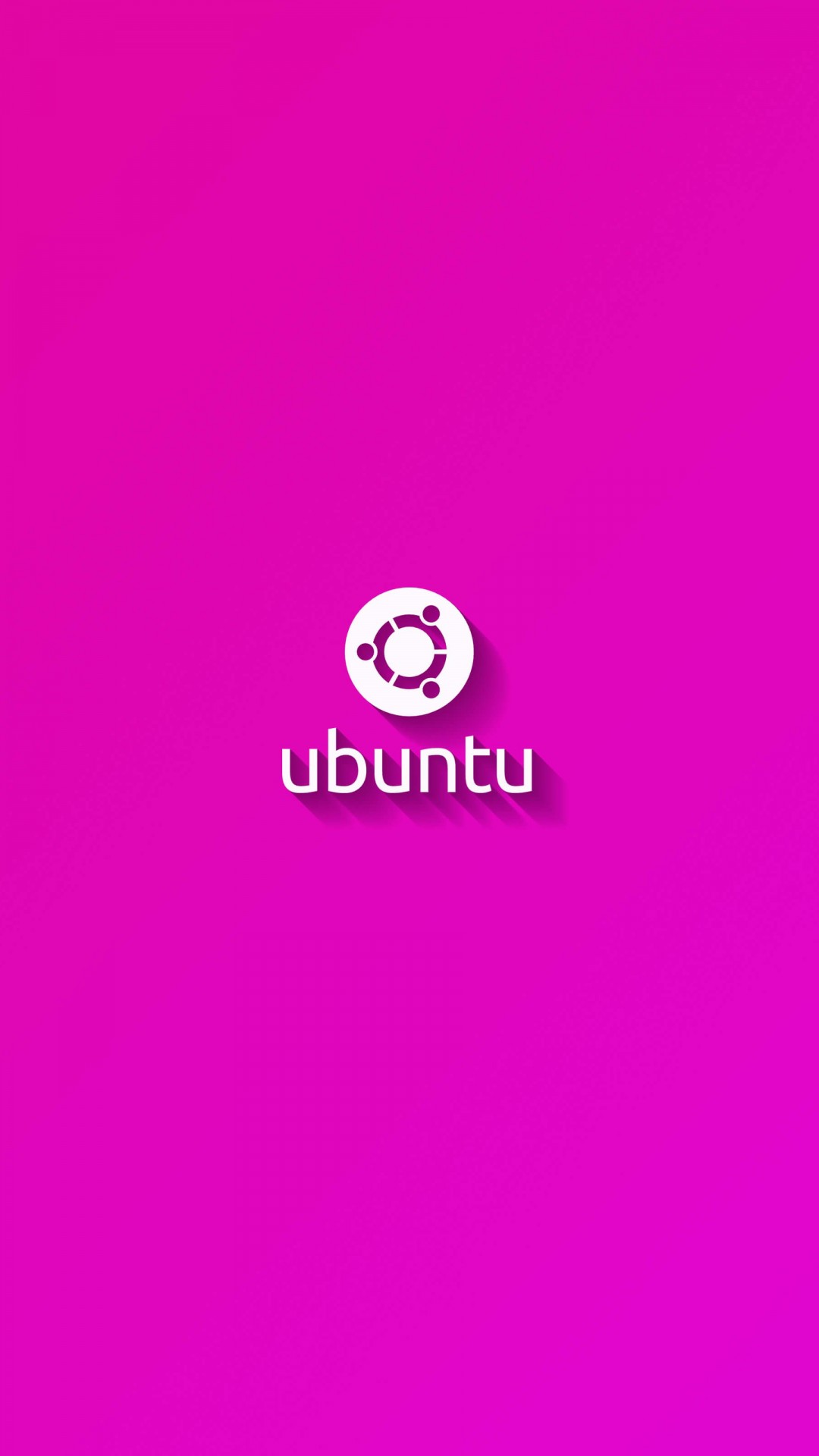 Ubuntu Flat Shadow Pink Wallpaper for SONY Xperia Z1