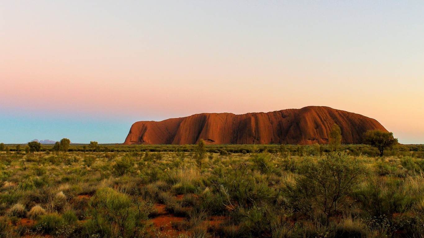 Uluru Sunrise Wallpaper for Desktop 1366x768