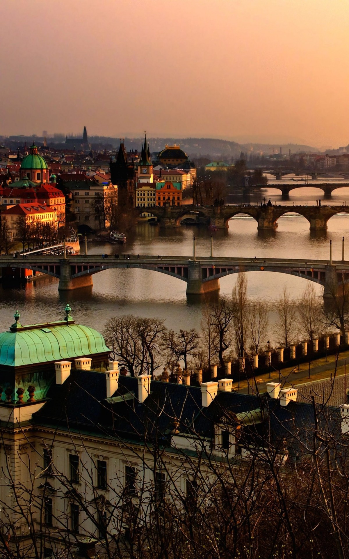 Vltava River in Prague Wallpaper for Amazon Kindle Fire HDX