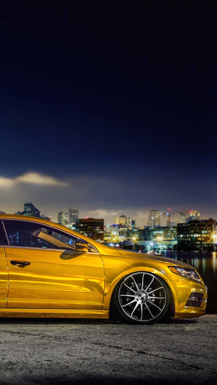 Volkswagen CC on CW-12 Concave Wheels Wallpaper for SAMSUNG Galaxy Note 2