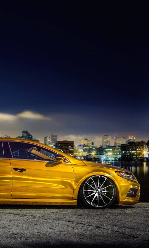 Volkswagen CC on CW-12 Concave Wheels Wallpaper for SAMSUNG Galaxy S3 Mini