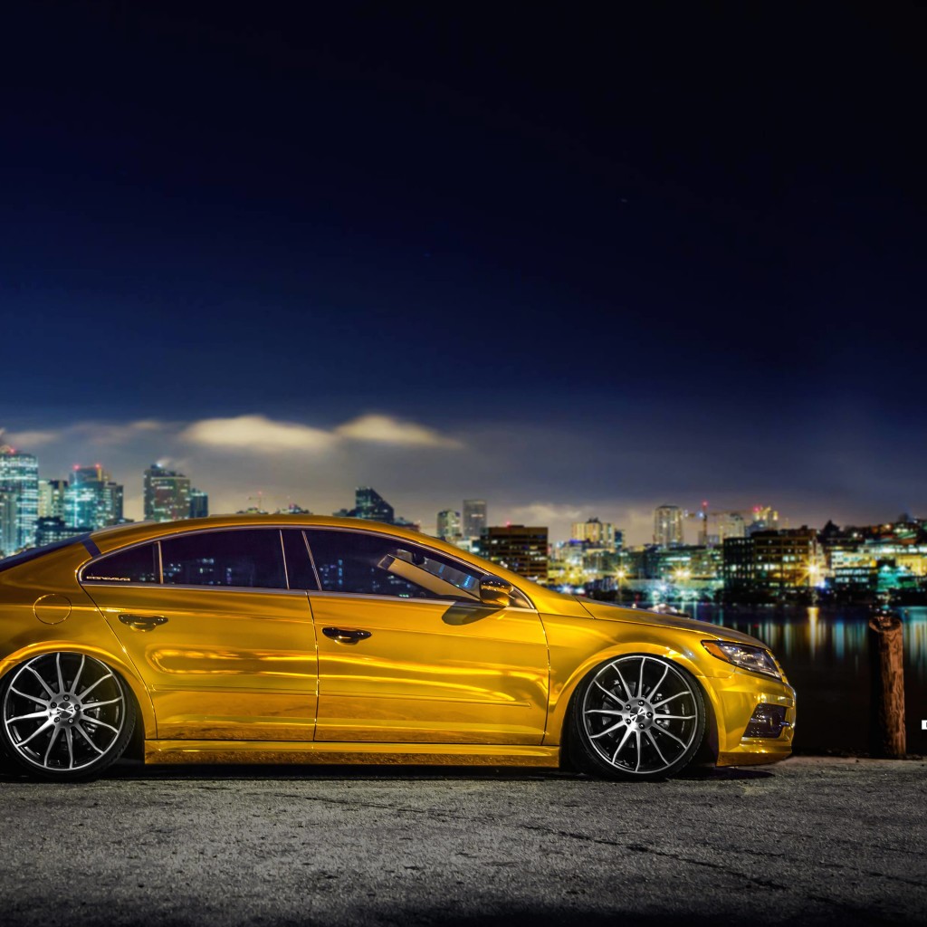 Volkswagen CC on CW-12 Concave Wheels Wallpaper for Apple iPad 2