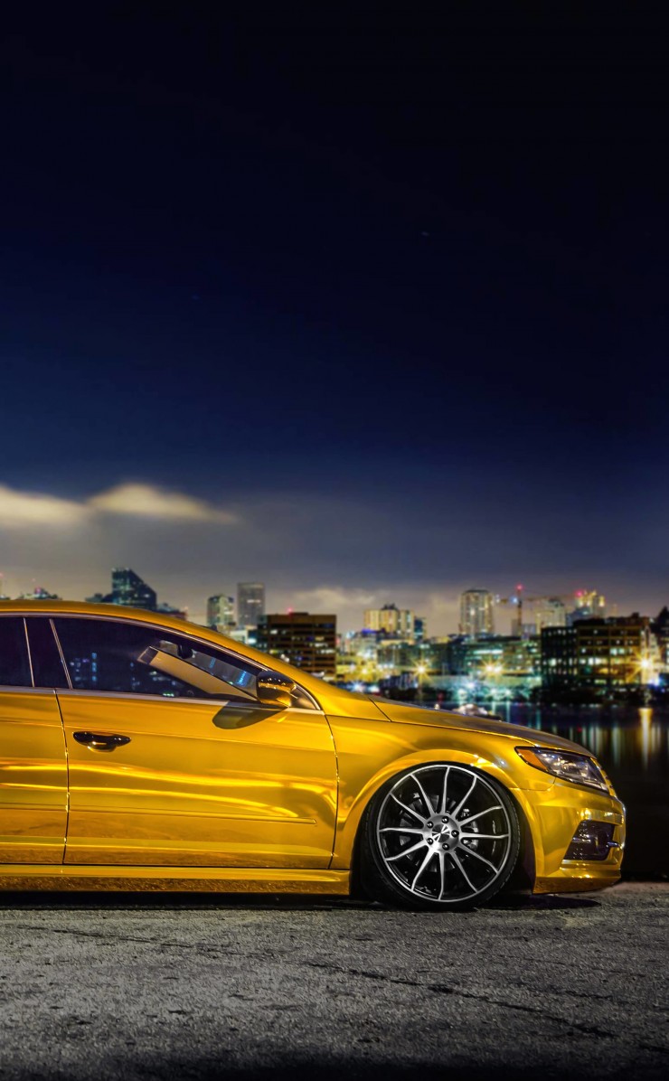 Volkswagen CC on CW-12 Concave Wheels Wallpaper for Apple iPhone 4 / 4s