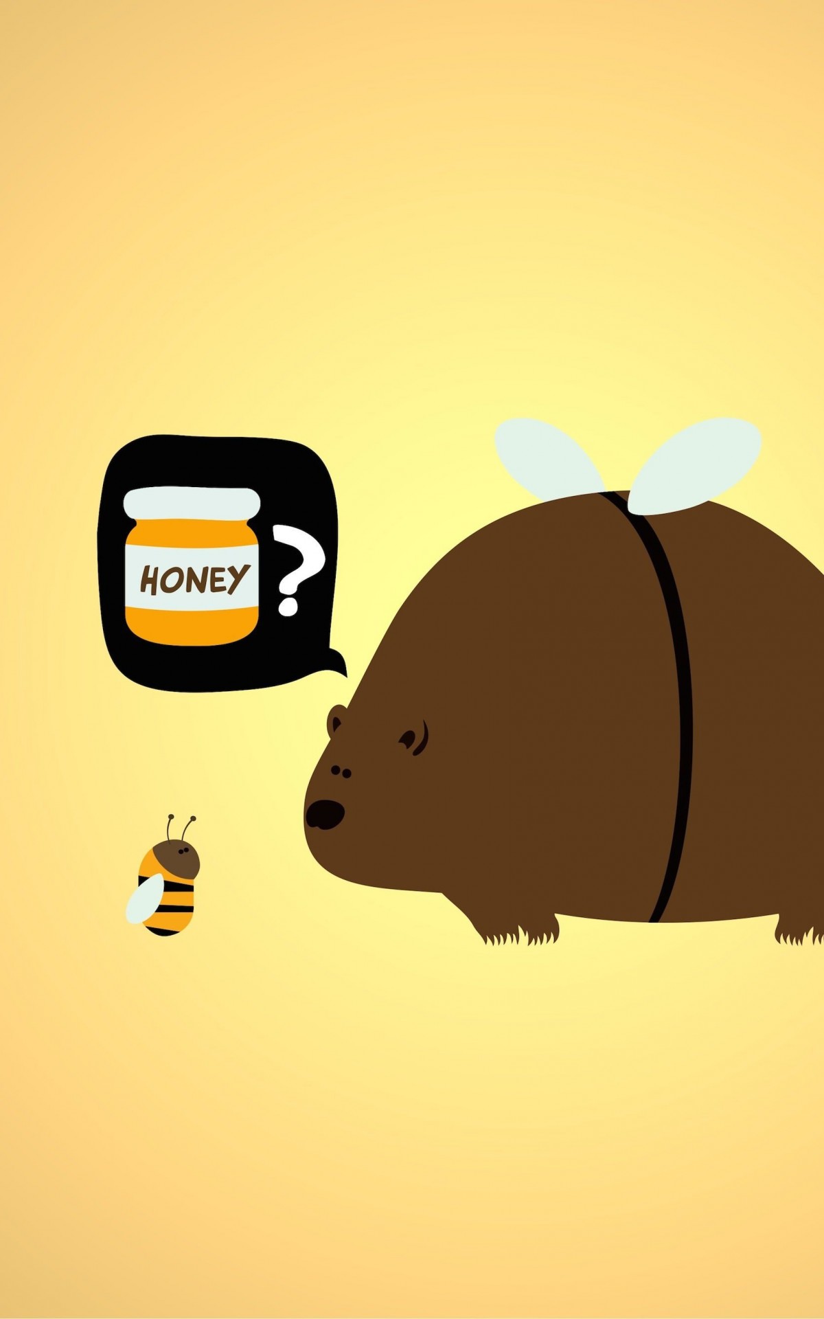 When a Bear Meet a Bee Wallpaper for Amazon Kindle Fire HDX