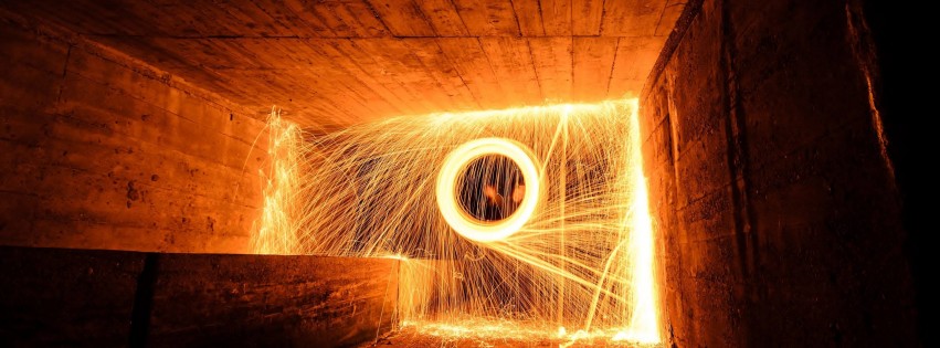 Wire Wool Long Exposure Wallpaper for Social Media Facebook Cover