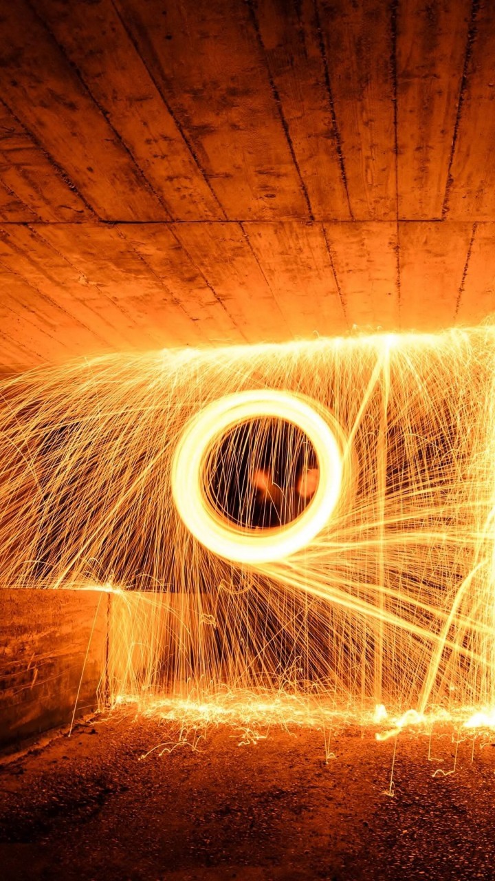 Wire Wool Long Exposure Wallpaper for SAMSUNG Galaxy S3