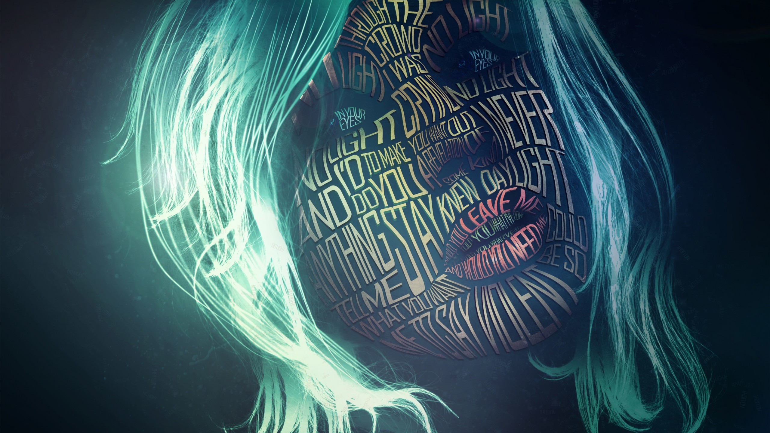 Woman Face Typography Wallpaper for Social Media YouTube Channel Art