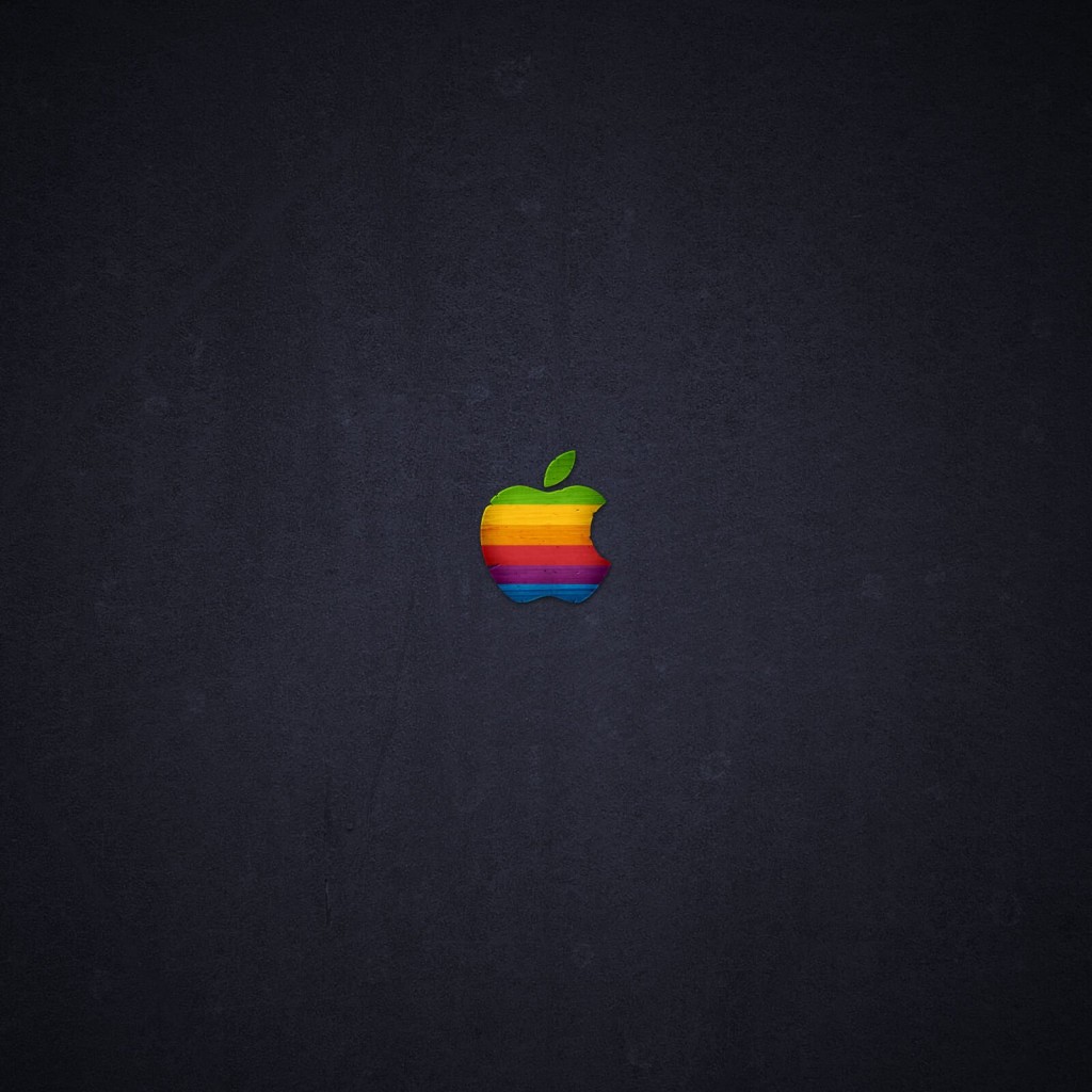 Wood Retro Apple Wallpaper for Apple iPad 2