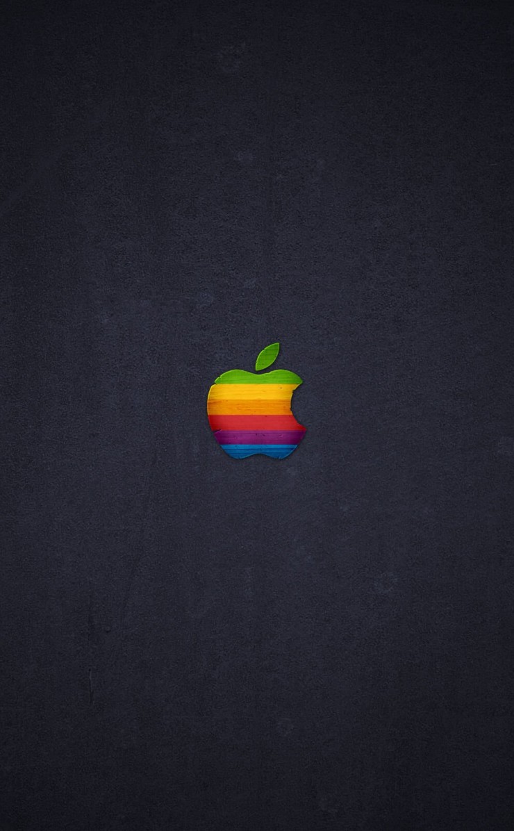 Wood Retro Apple Wallpaper for Apple iPhone 4 / 4s