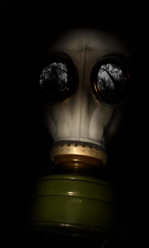 WWII Gas Mask Wallpaper for SAMSUNG Galaxy S3 Mini