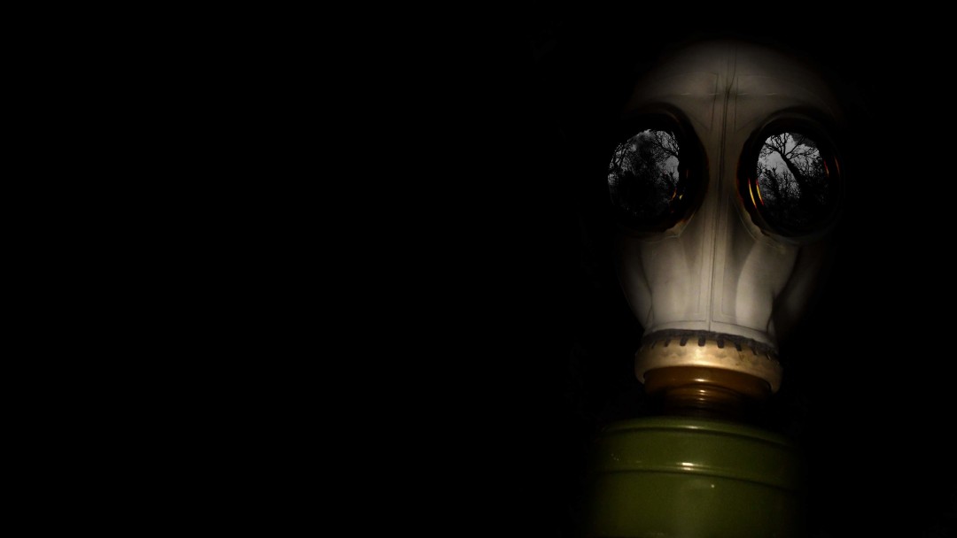 WWII Gas Mask Wallpaper for Social Media Google Plus Cover